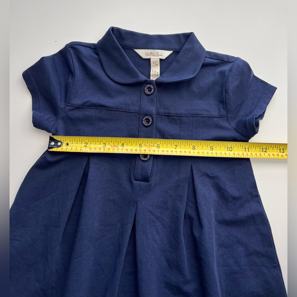 Matilda Jane Perfectly Paired Blue Button Collar short sleeve Dress school 4 - Picture 4 of 4
